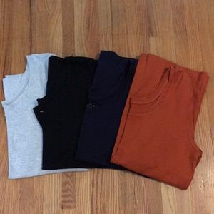 J. Crew perfect-fit scoopneck t-shirts (lot of 4)